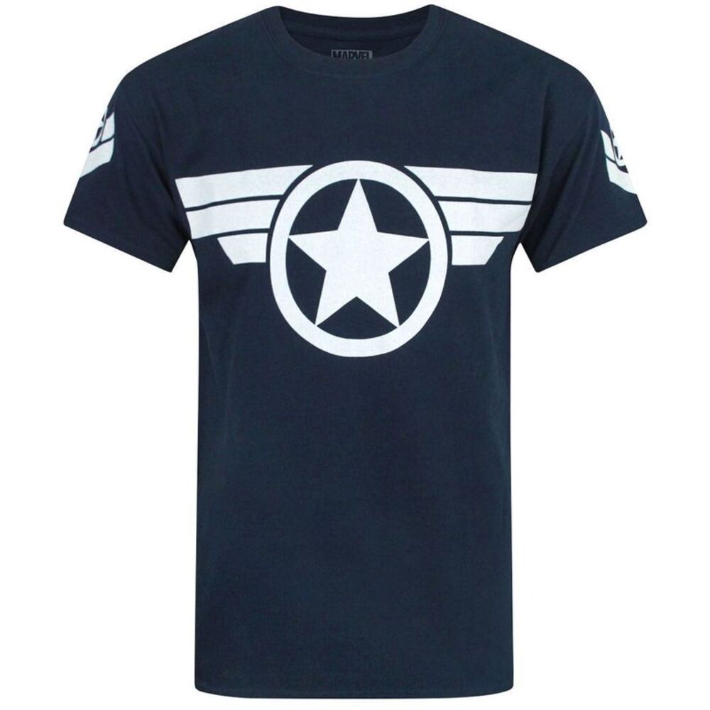 Captain America Mens Super Soldier T-Shirt / Navy